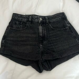 Pacsun black denim shorts size 25